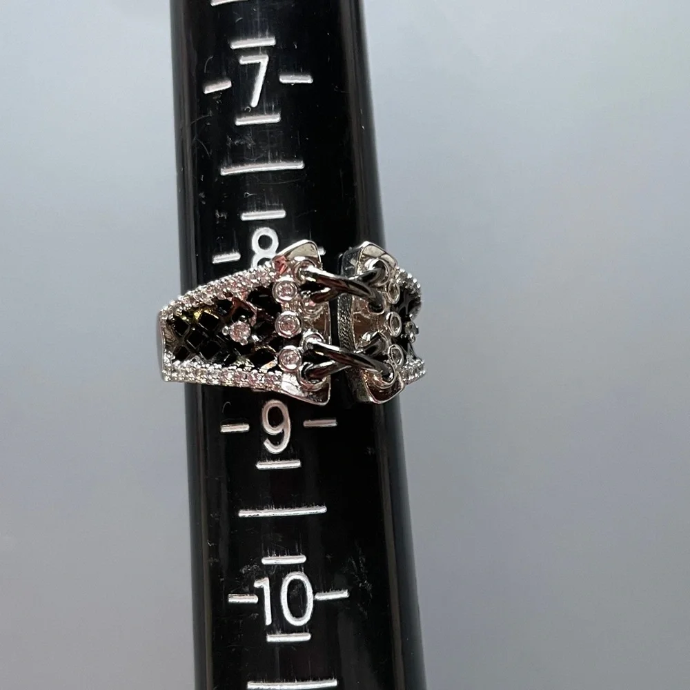 Sterling 8 Corset Inspired Women's Ring - Picture 4 of 5